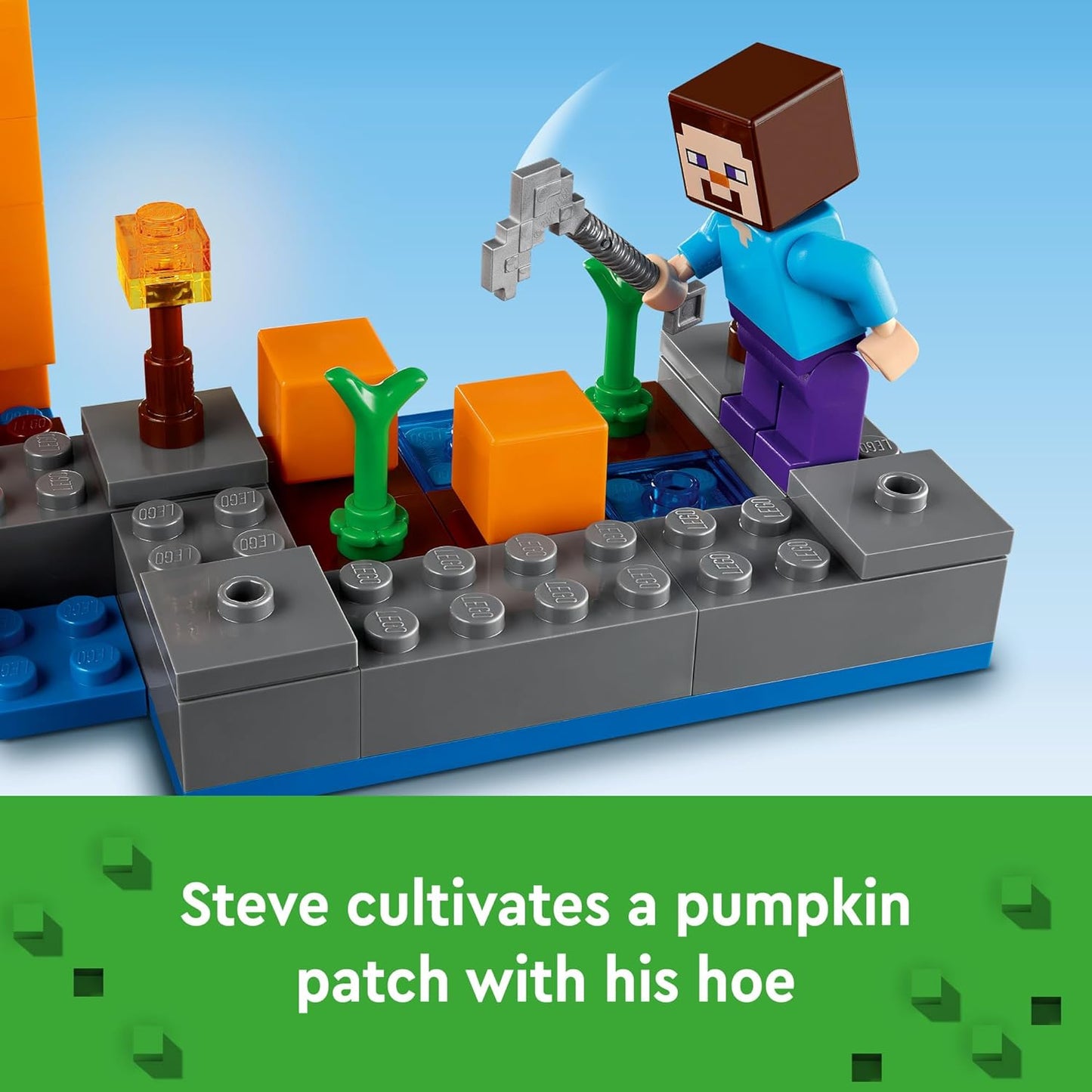 LEGO Minecraft The Pumpkin Farm Building Kit for Ages 8+