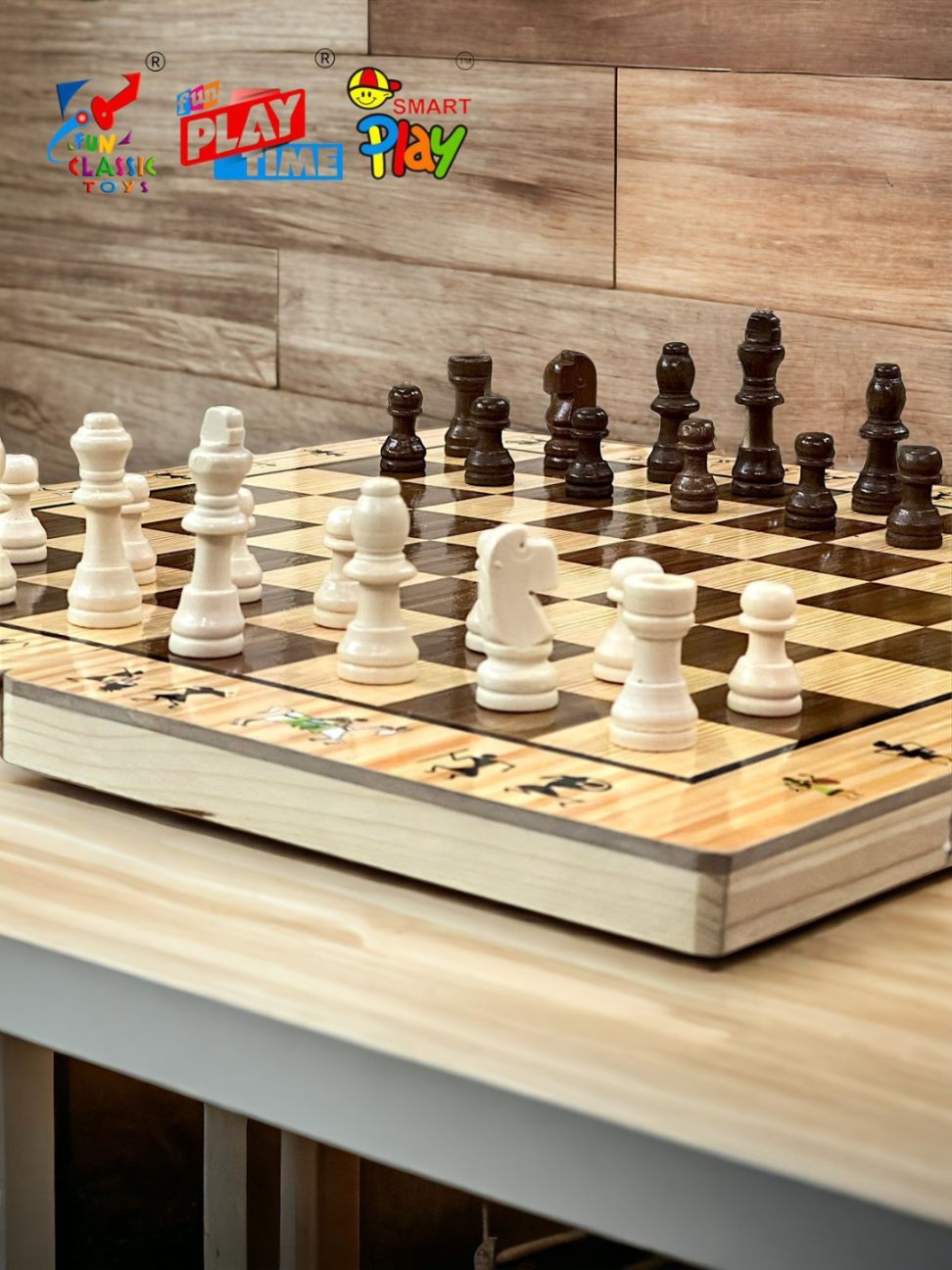 Foldable Wooden Chess with storage