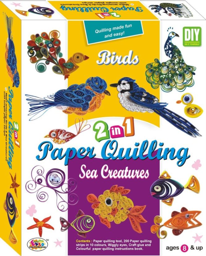 Paper Quilling 2 in 1 (Birds and Sea Creatures)