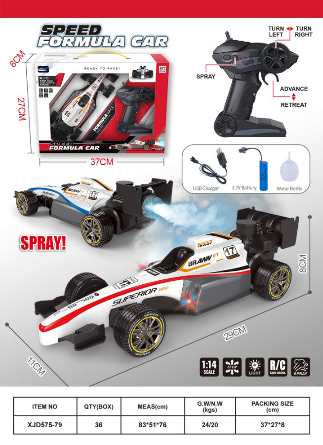 Speed Formula F1 Car with smoke