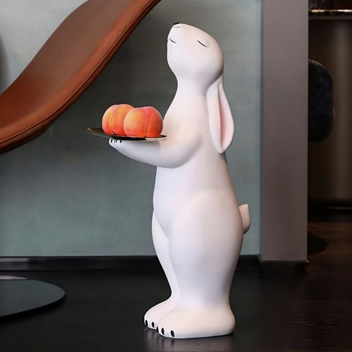 Cute Rabbit with Tray