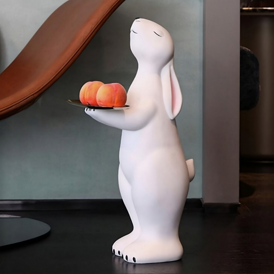 Cute Rabbit with Tray