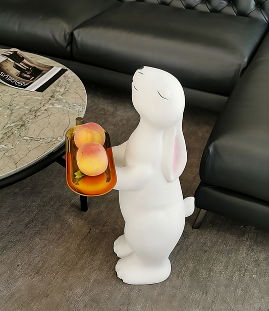 Cute Rabbit with Tray