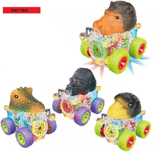 Jumbo Dinosaur Gear Car with Lights