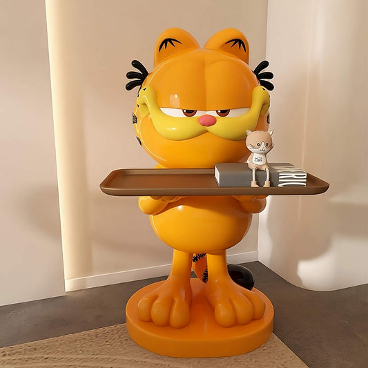 Garfield Butler Statue with Tray