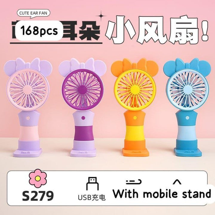 S279 Chargeable Fan with Phone Stand