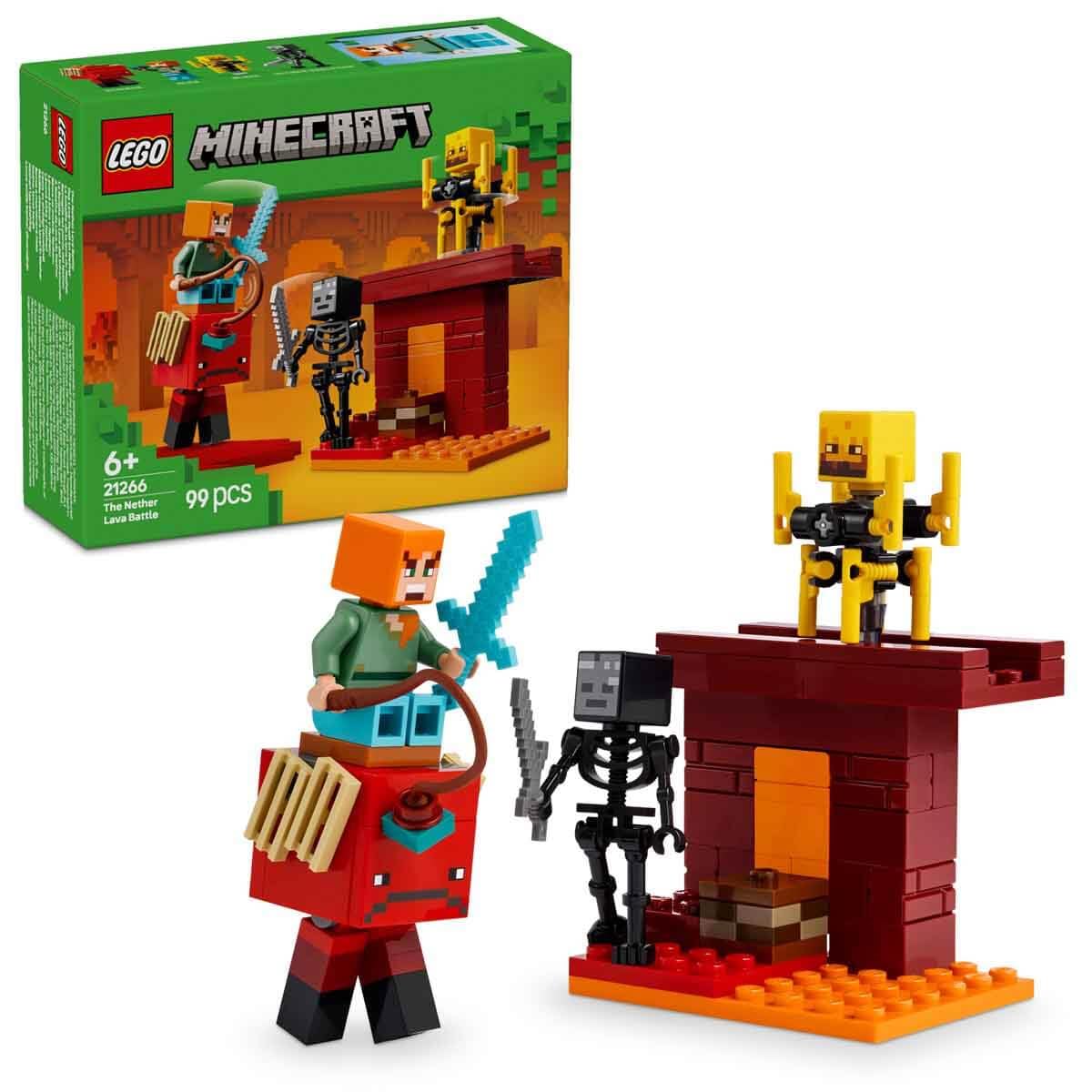 LEGO Minecraft The Nether Lava Battle Gamer Building Kit For Ages 6+