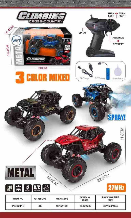 Climbing Metal Monster truck with smoke (Video)