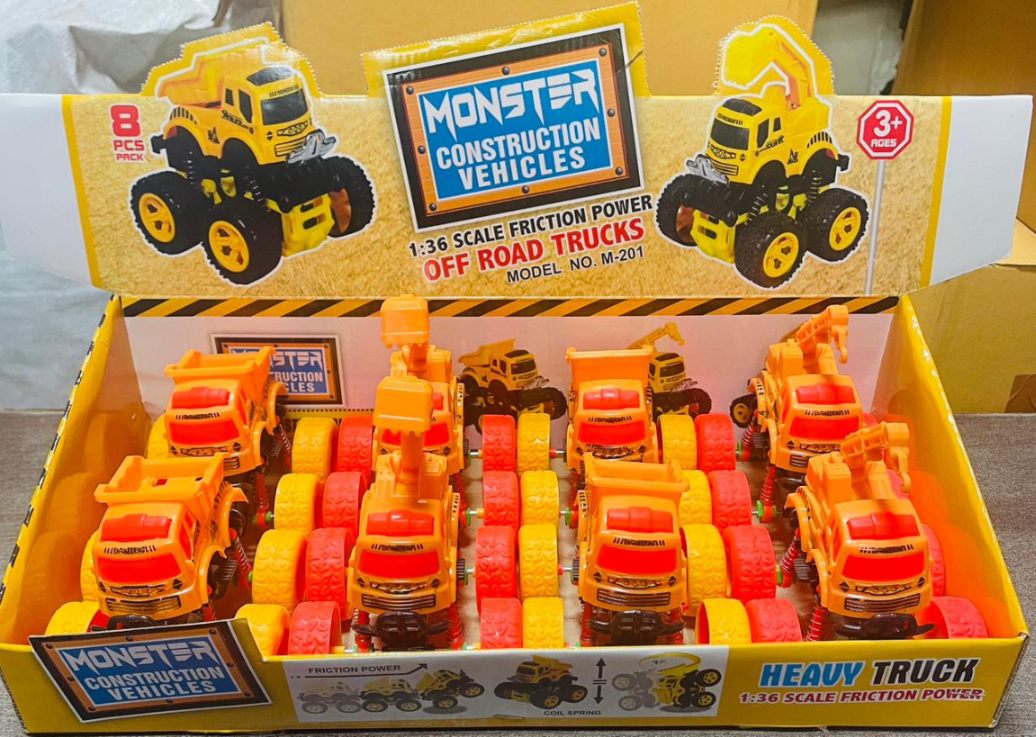 Mini jcb, crane, dumper, towing truck set of 8