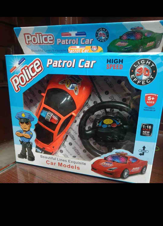police patrol steering car