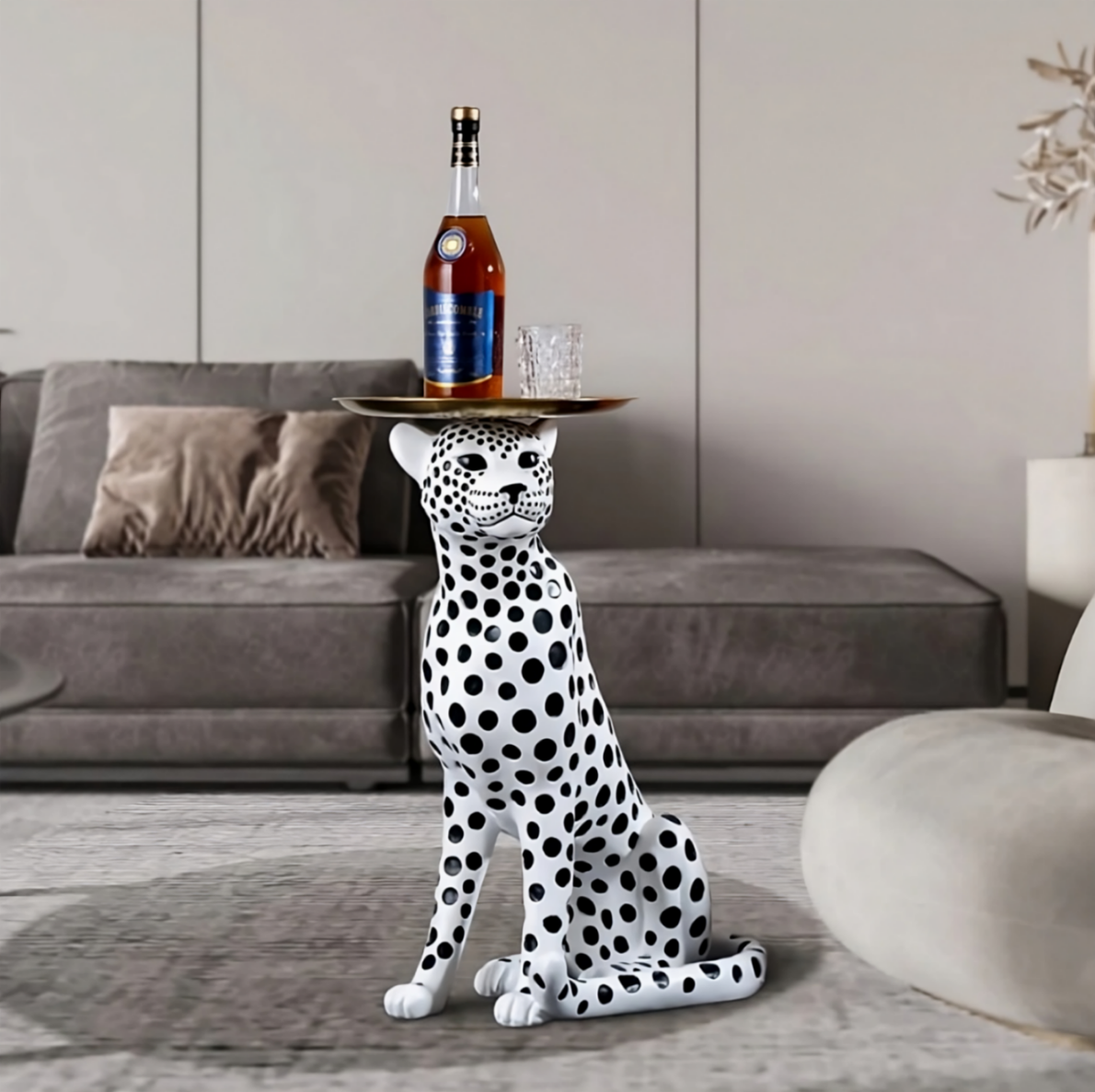 Leopard with Tray