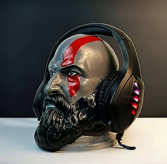 God of War Sculpture and Headphone Stand