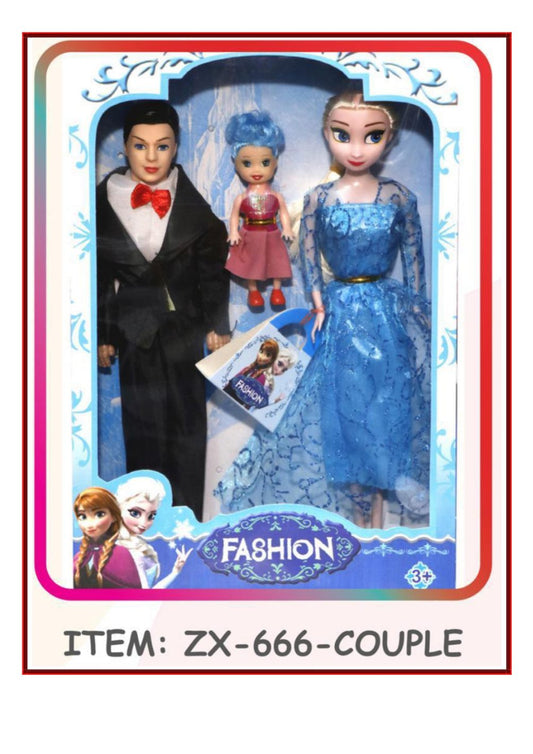 Blue Fashion Couple Doll