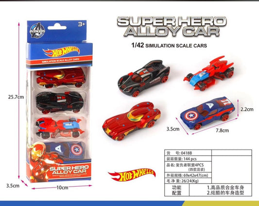 Super Hero Alloy Car Set