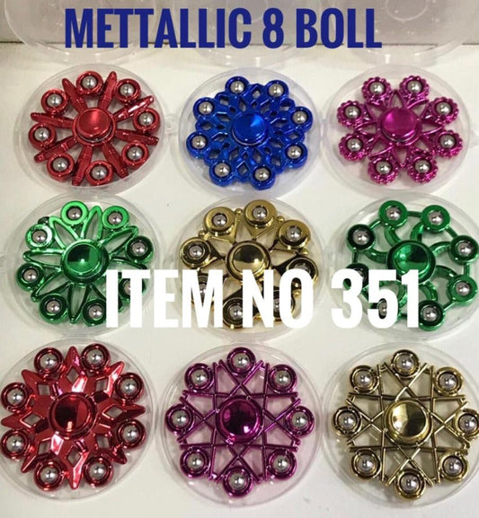 Metallic 8 Ball Spinner