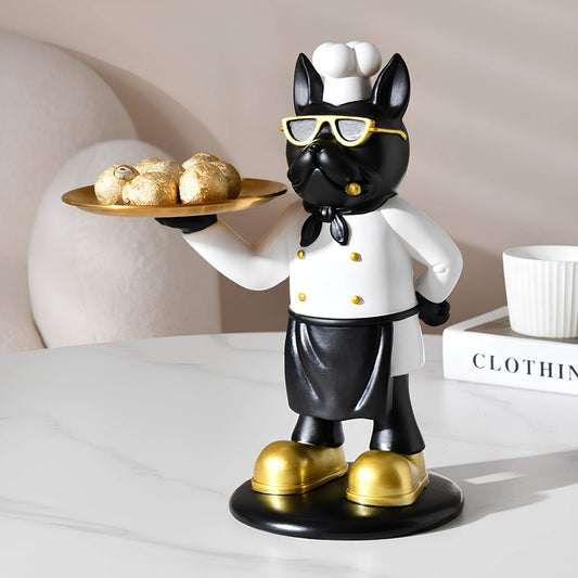 Chef Dog with Tray