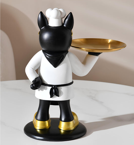 Chef Dog with Tray