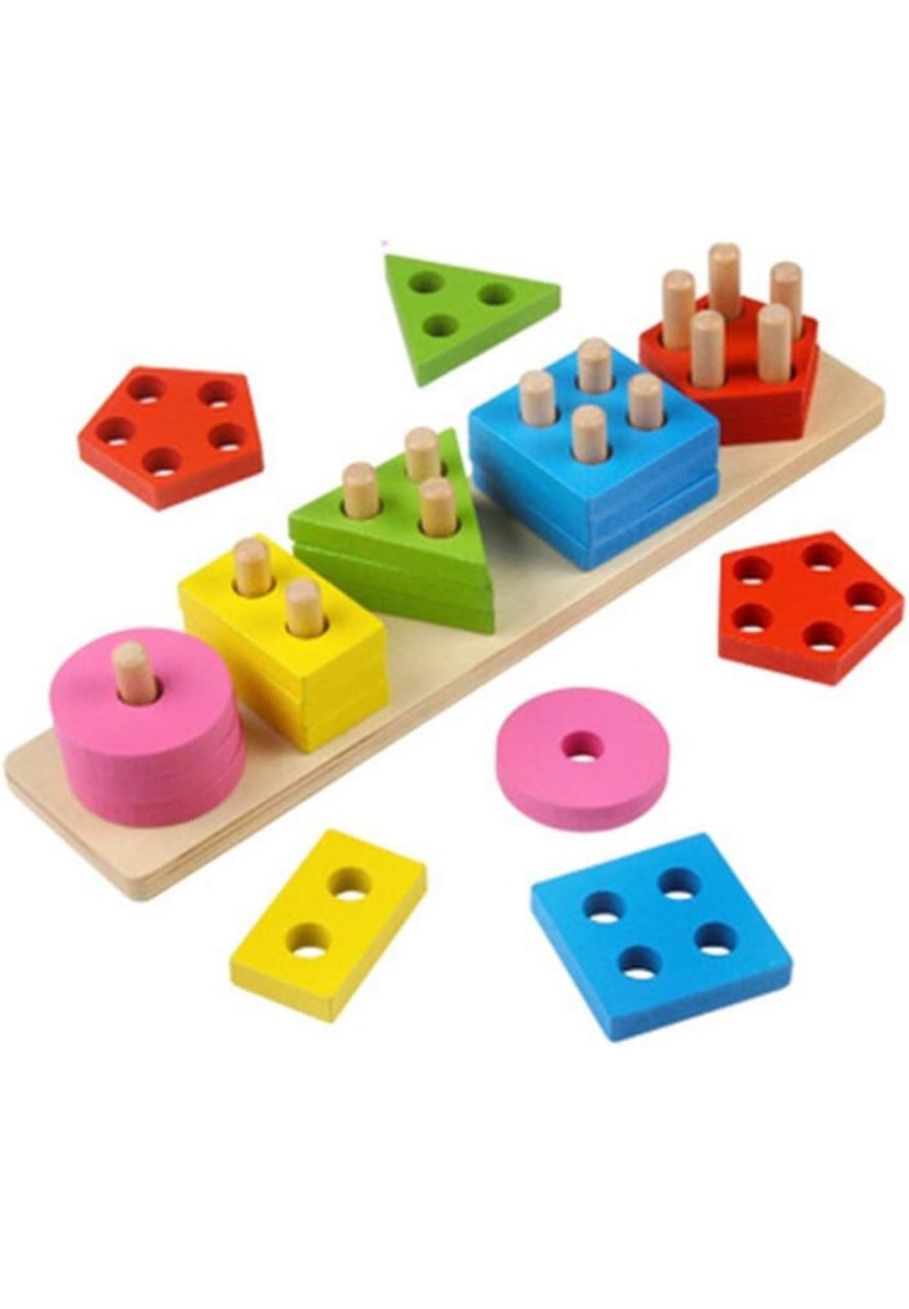Wooden shape sorter (5 shapes)