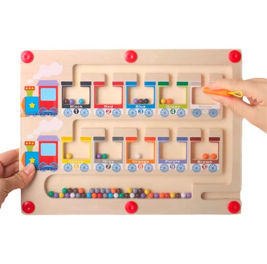 Train magnetic maze